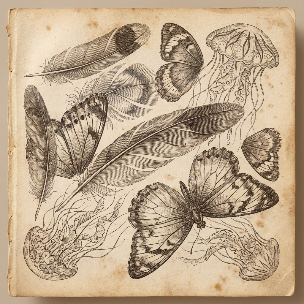 Field Notes — Victorian natural history specimen plate detail