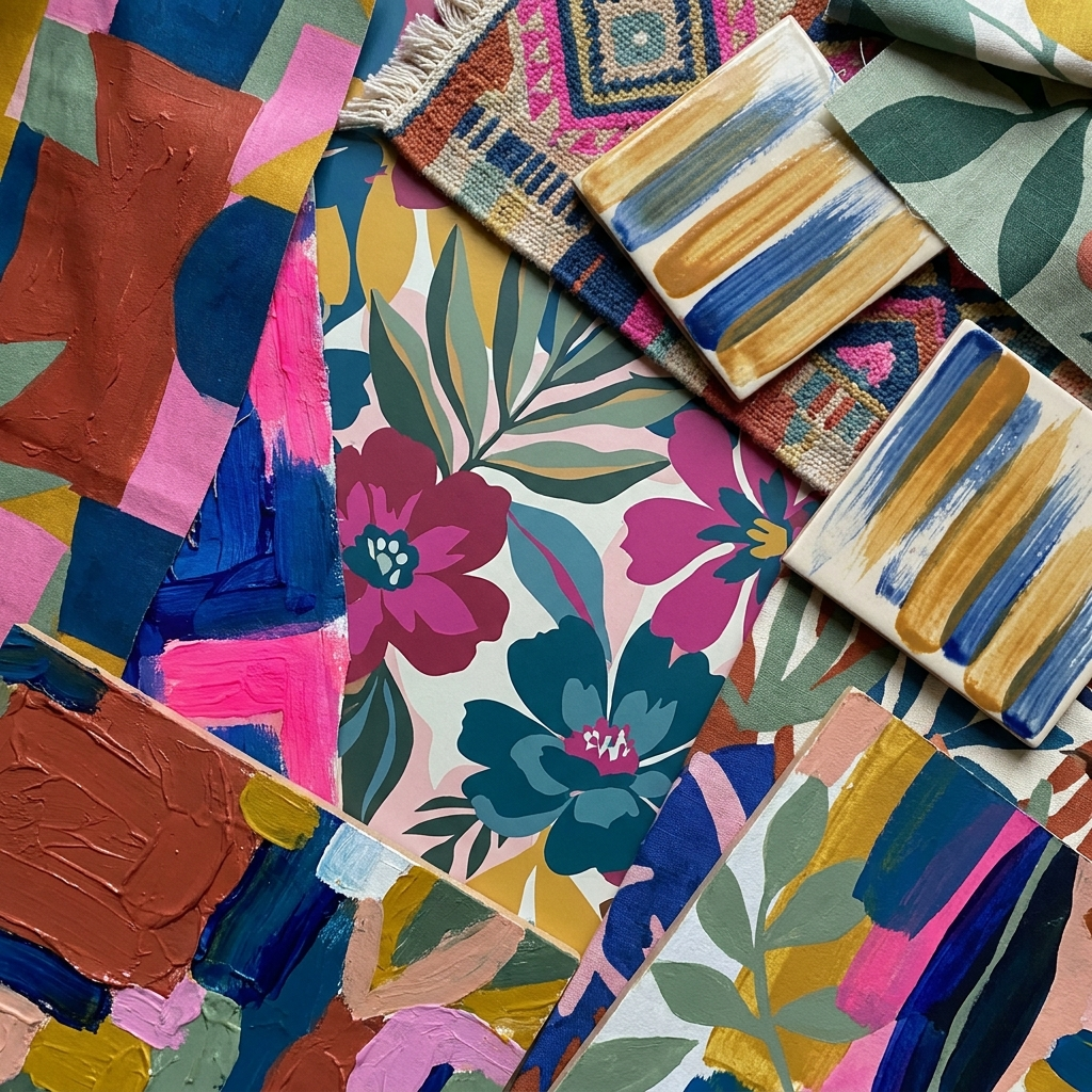 Maximalist — contemporary pattern-rich tile, modern maximalism